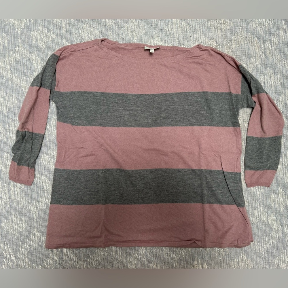 Joie wool & cashmere sweater in light pink & gray small